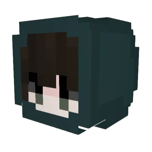 SillyStrawz Minecraft avatar head, 3D render