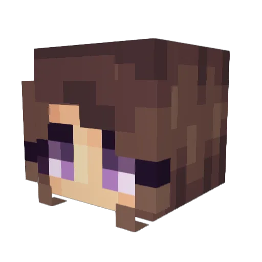 SillyVanilli Minecraft avatar head, 3D render