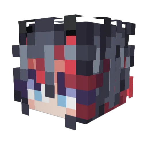 SillyWulf Minecraft avatar head, 3D render
