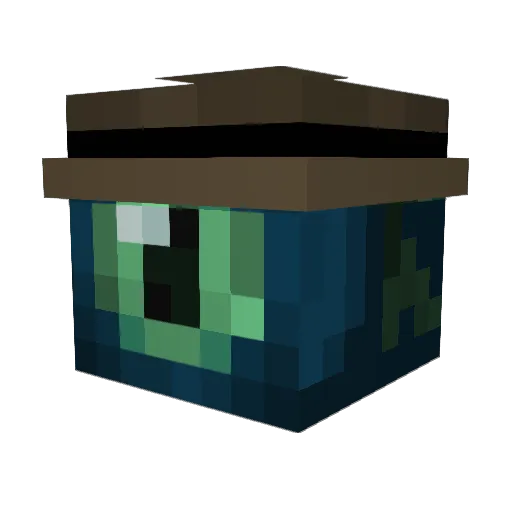 Silly_08 Minecraft avatar head, 3D render