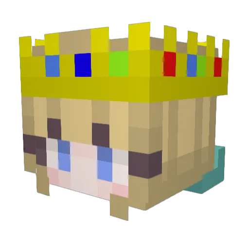 Silly_Jilly_ Minecraft avatar head, 3D render