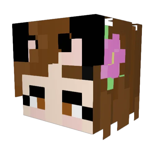 Silly_Shinobi Minecraft avatar head, 3D render