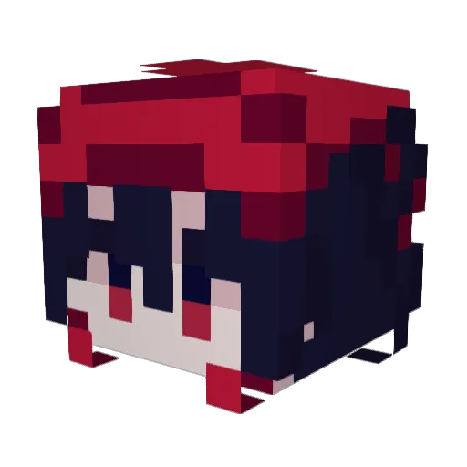 Silly_furryy Minecraft avatar head, 3D render