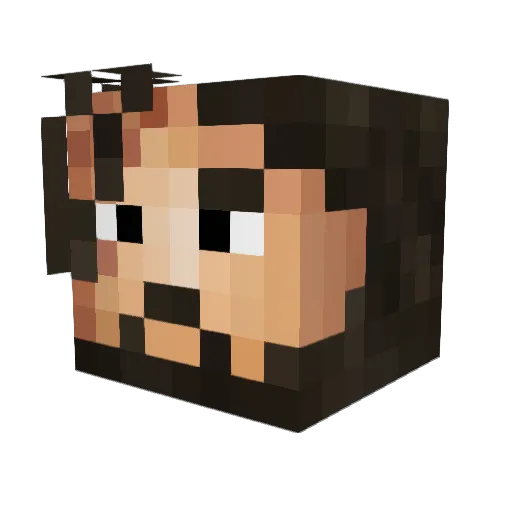 Sillycorn6 Minecraft avatar head, 3D render