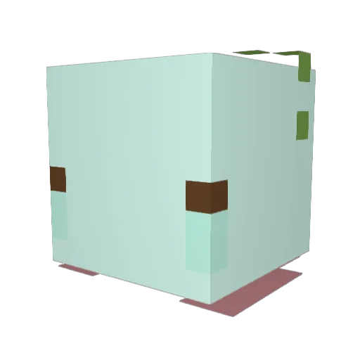 Silmubud Minecraft avatar head, 3D render