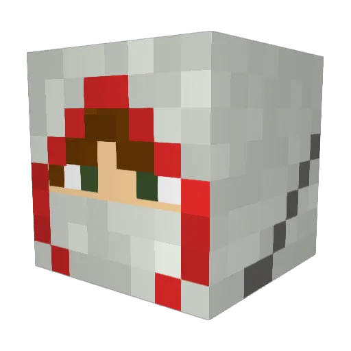 Siloxke Minecraft avatar head, 3D render