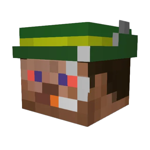 Silpilo Minecraft avatar head, 3D render