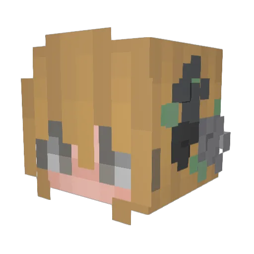 Silquer Minecraft avatar head, 3D render