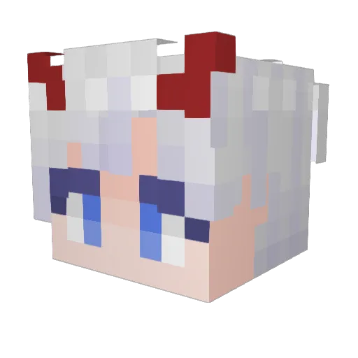 Silram Minecraft avatar head, 3D render