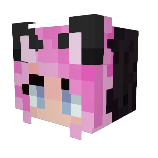 Silshai Minecraft avatar head, 3D render