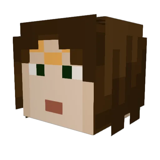 Siltstone Minecraft avatar head, 3D render