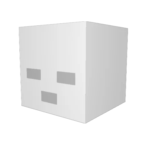 Silur Minecraft avatar head, 3D render