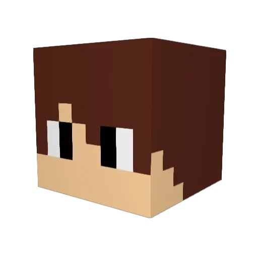 Silv3rPanda Minecraft avatar head, 3D render