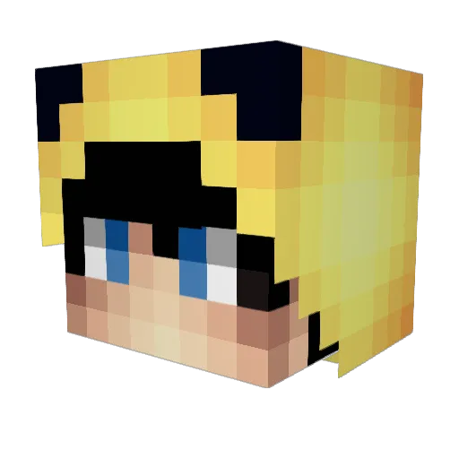 Silv3rt Minecraft avatar head, 3D render