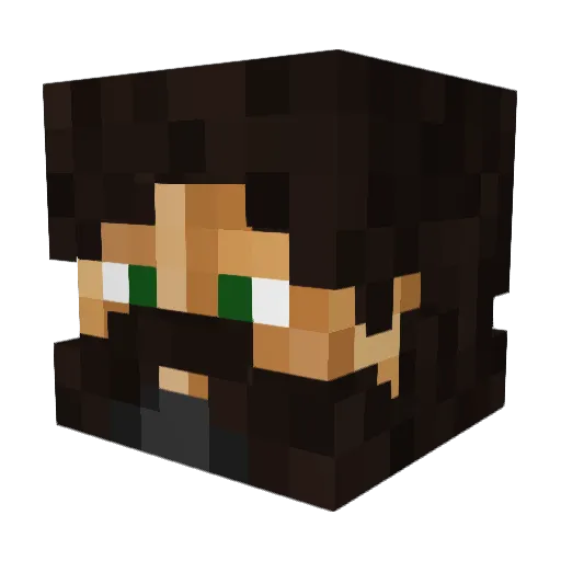 SilvAvliS Minecraft avatar head, 3D render