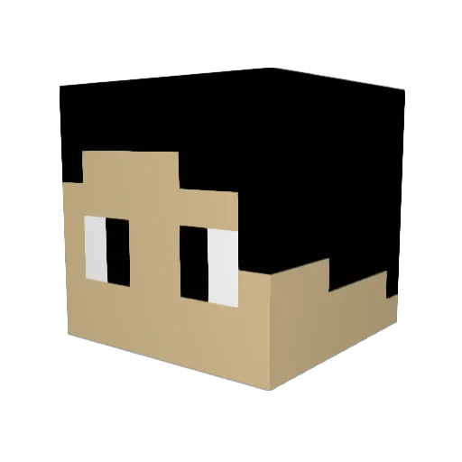 SilvaBardo Minecraft avatar head, 3D render