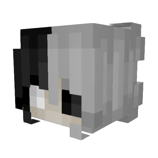 SilvaBelle Minecraft avatar head, 3D render