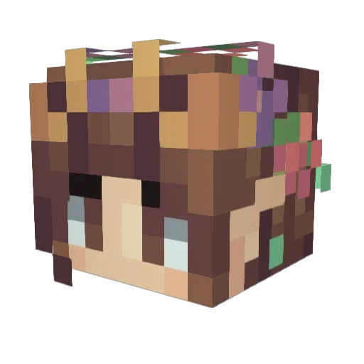 SilvaNymph Minecraft avatar head, 3D render