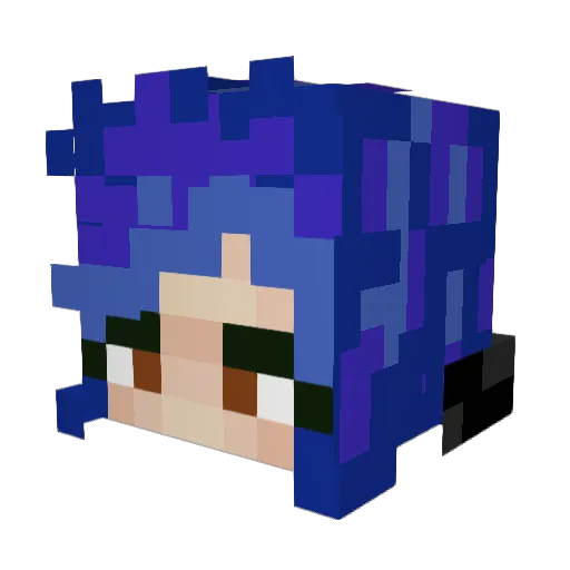SilvaViator Minecraft avatar head, 3D render