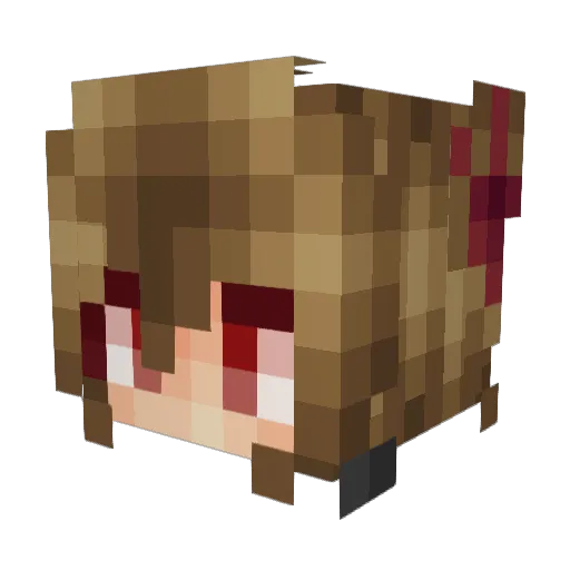 Silvacia Minecraft avatar head, 3D render