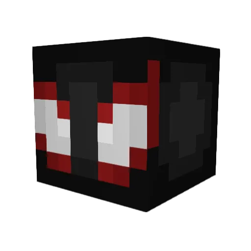 Silvah Minecraft avatar head, 3D render