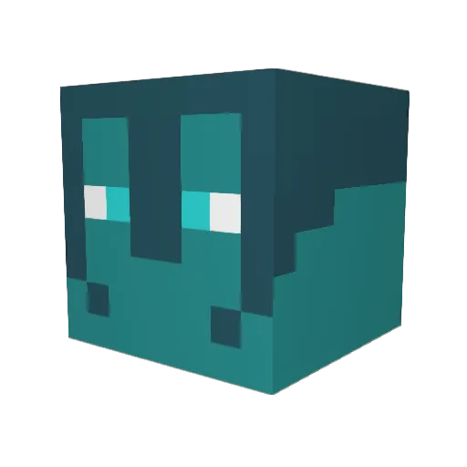 Silvamail Minecraft avatar head, 3D render