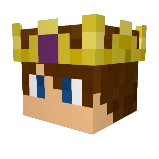 SilvanAyz Minecraft avatar head, 3D render