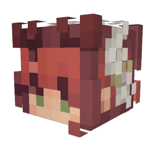 Silvanel Minecraft avatar head, 3D render