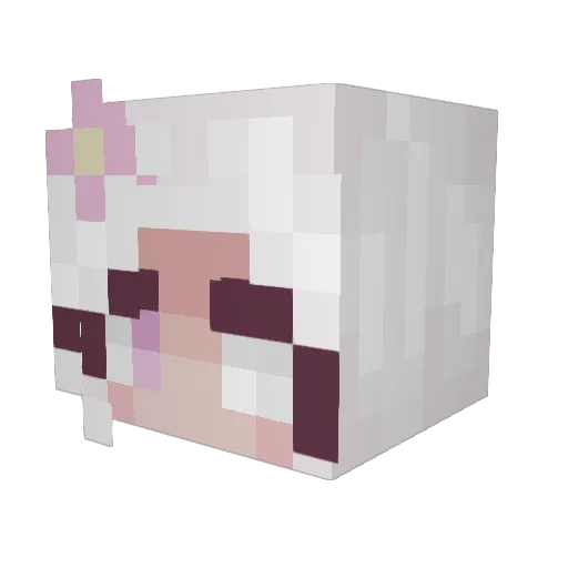 Silvarae Minecraft avatar head, 3D render