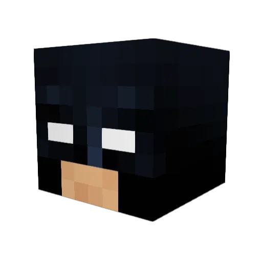 Silvena Minecraft avatar head, 3D render