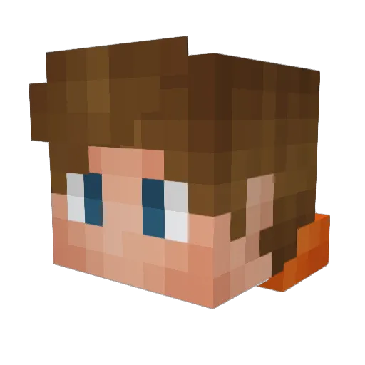 Silver002 Minecraft avatar head, 3D render
