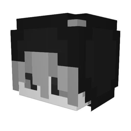 Silver1213 Minecraft avatar head, 3D render