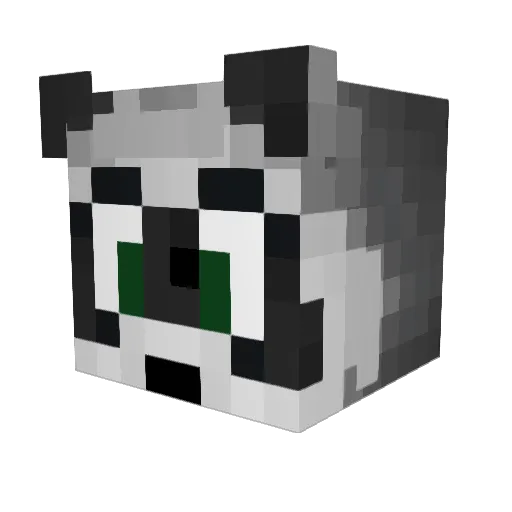 Silver29 Minecraft avatar head, 3D render