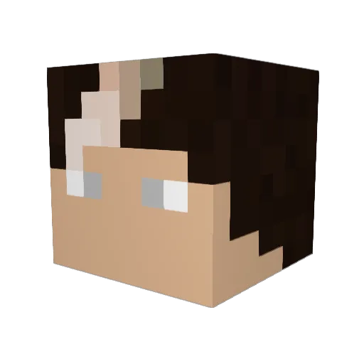 Silver3071 Minecraft avatar head, 3D render