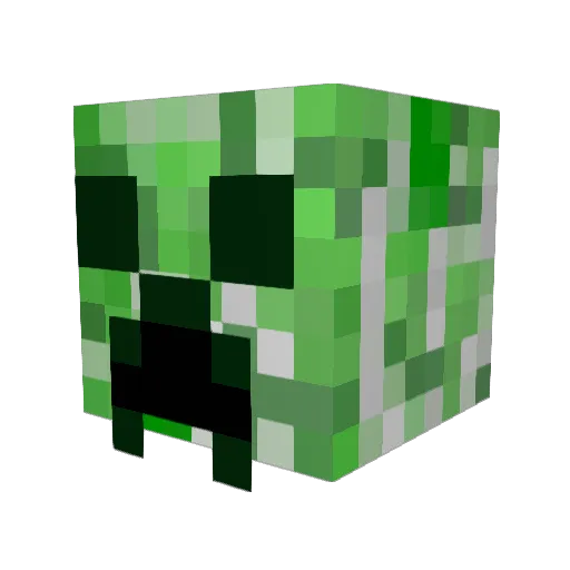 Silver656 Minecraft avatar head, 3D render