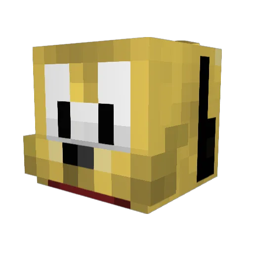 Silver7u7 Minecraft avatar head, 3D render