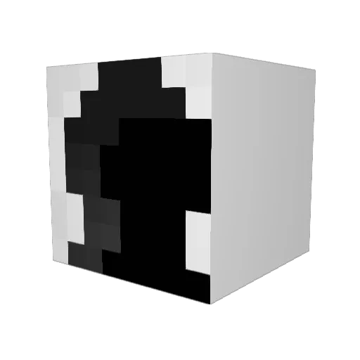 SilverA2 Minecraft avatar head, 3D render