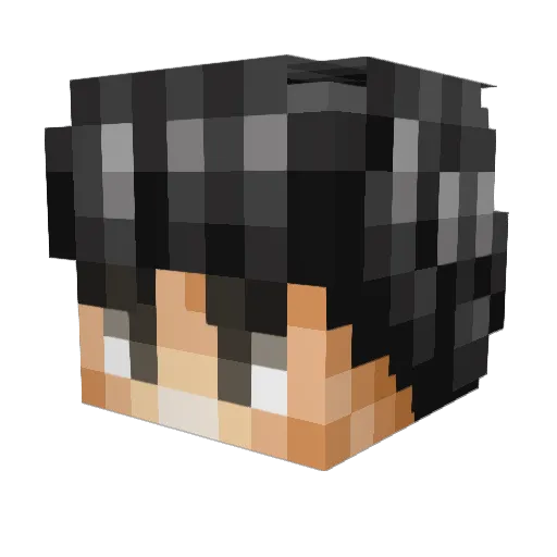 SilverAZrrow Minecraft avatar head, 3D render