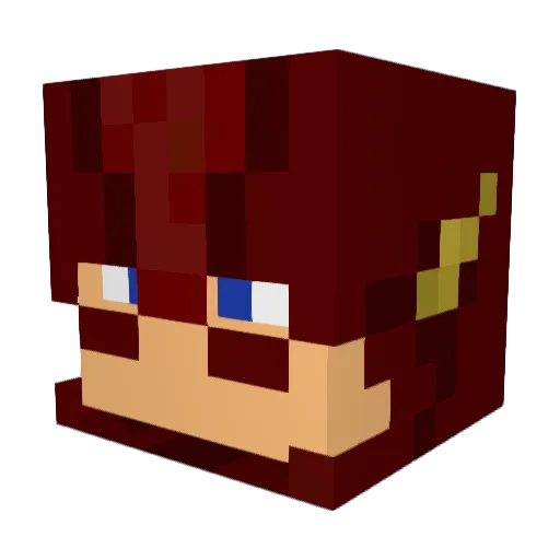 SilverAlphaa Minecraft avatar head, 3D render