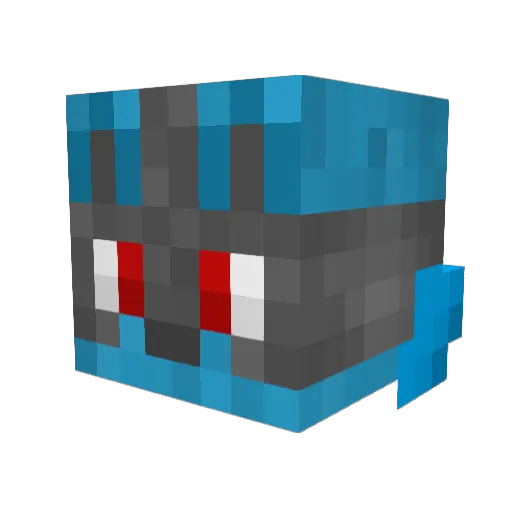 SilverAnarchist Minecraft avatar head, 3D render