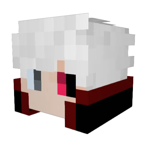 SilverArlic Minecraft avatar head, 3D render