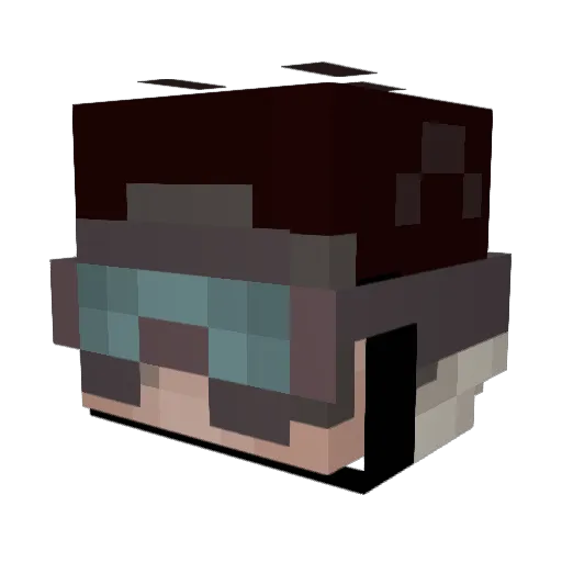 SilverAxion Minecraft avatar head, 3D render