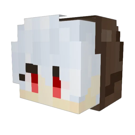 SilverBirdRX2 Minecraft avatar head, 3D render