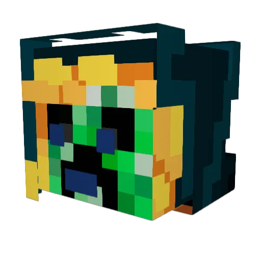 SilverBlackCat Minecraft avatar head, 3D render
