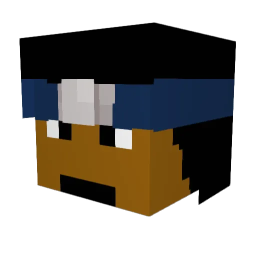 SilverBlade2410 Minecraft avatar head, 3D render