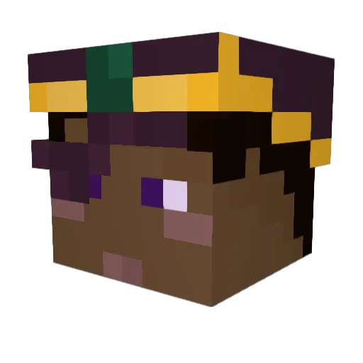SilverBolt01 Minecraft avatar head, 3D render