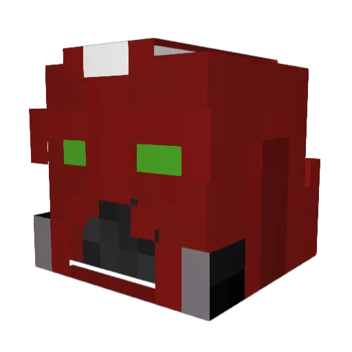 SilverCack Minecraft avatar head, 3D render
