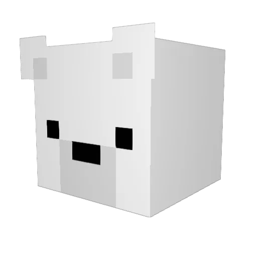 SilverCatHD Minecraft avatar head, 3D render