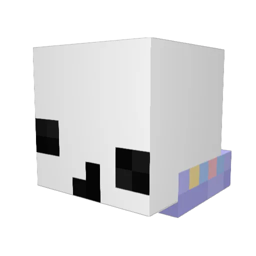 SilverClaw2020 Minecraft avatar head, 3D render