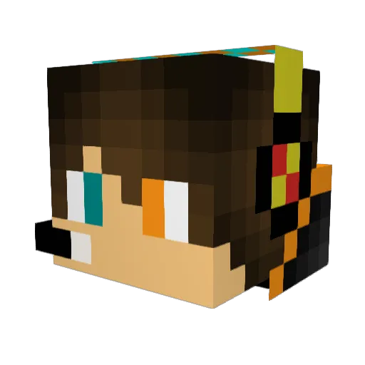 SilverCraftPlayz Minecraft avatar head, 3D render